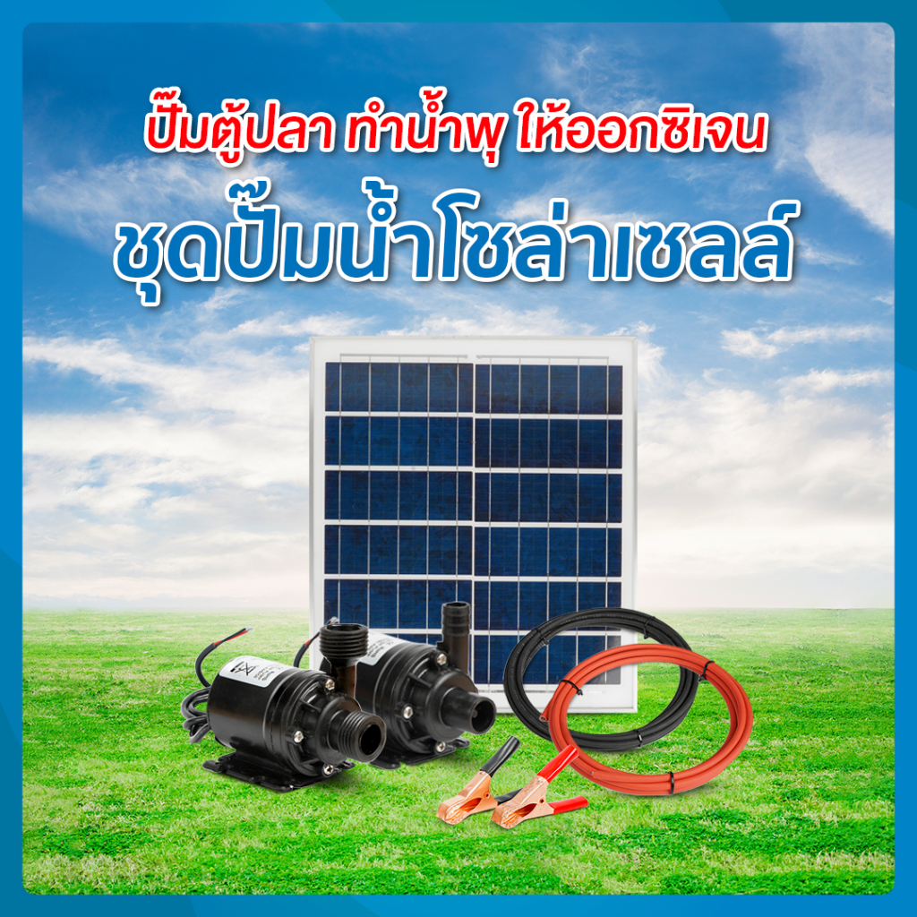 ชุดปั๊มน้ำโซล่าเซลล์ ปั๊มน้ำโซล่าเซลล์ ปั๊มน้ำ12โวลต์ ปั๊มน้ำ12V