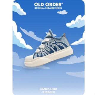 OLD ORDER Canvas-003 รองเท้าผ้าใบ Denim Blue