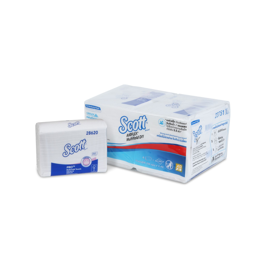 กระดาษเช็ดมือแบบแผ่น SCOTT M-Fold AIRFLEX* DIY 23751