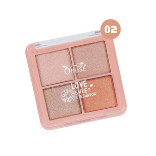 เลิฟ อายแชโดว์ 4 เฉดสี OBUSE Love Sweet Eyeshadow 5.5 g. 02 รหัส ES724