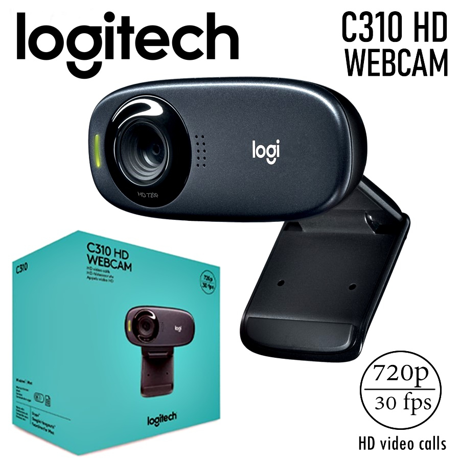 ⚡️กล้องเว็บแคม⚡️ Logitech C310 HD Webcam HD 720p/30fps, Widescreen HD Video Calling