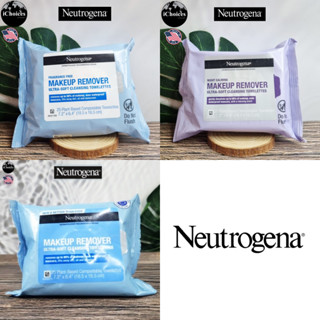 [Neutrogena] Makeup Remover Ultra-Soft Cleansing 25 Towelettes นูโทรจีนา ทิชชู่เช็ดเครื่องสำอาง ทิชชู่เปียกลบเครื่องสำอา