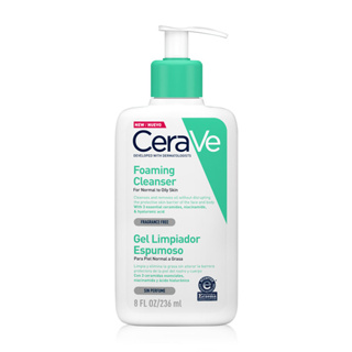 Cerave Foaming Facial Cleanser 236 Ml เซราวี โฟมทำความสะอาดผิวหน้า และผิวกาย สำหรับผิวมัน ผสม 236ml.