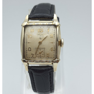 นาฬิกา ELGIN MENS VINTAGE DELUXE 555 17 JEWELS USA MECHANICAL 10K GOLD BAZEL NO.102 (ไขลาน)