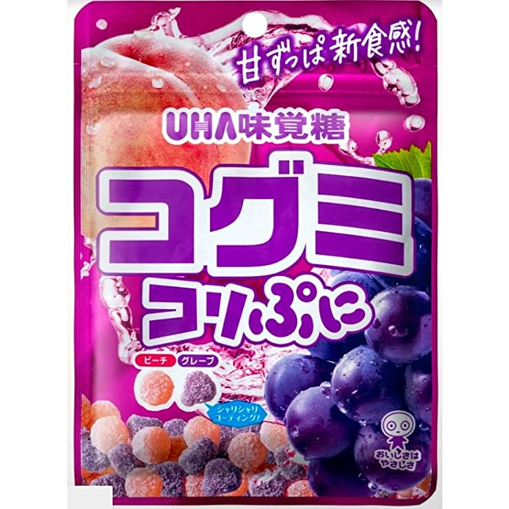 Uha Mikakutou Kogumi Grape & Peach 70 กรัม X 10 ถุง Diretct จากญี่ปุ่น
