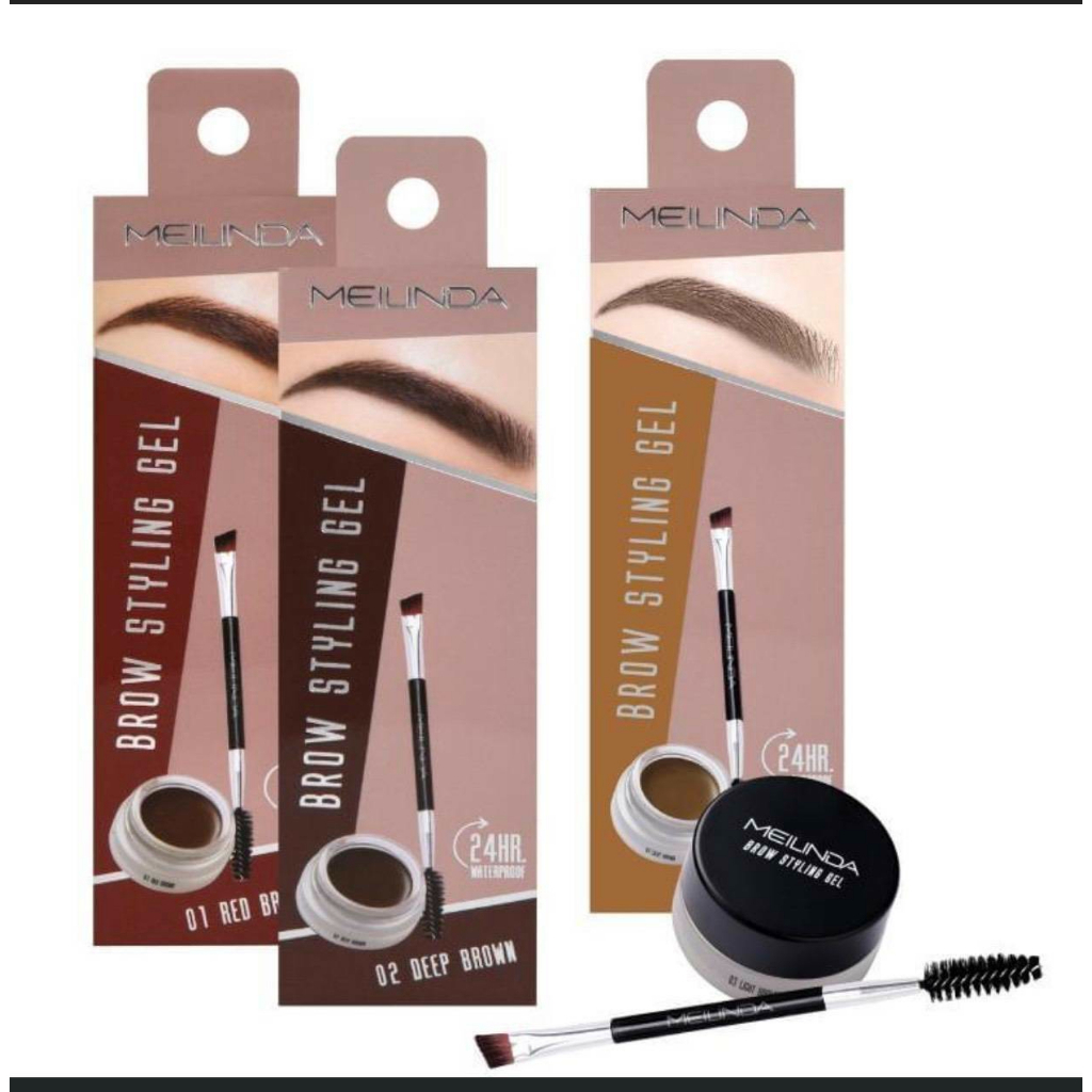 MEILINDA  MC3095 BROW STYLING GEL  เมลินดา  เจลเขียนคิ้ว คิ้วเจล กันน้ำ ติดทน มีให้เลือก3สี 1ชิ้น