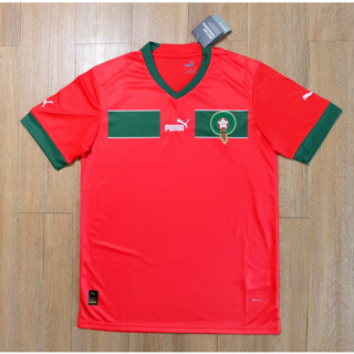 เสื้อฟุตบอล สโมสร ทีมโมร็อกโก ชุดเหย้า เกรดแฟนบอล (AAA) ปี 2022/23 Jersay Morocco Home 2022/23 (AAA)