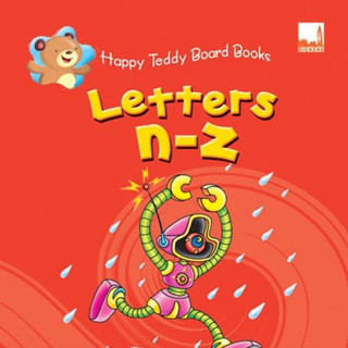 Happy Teddy Board Book - Letter N-Z *สินค้ามีตำหนิตรงขอบหนังสือ* Pelangithai