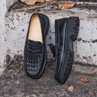 Arcobareno Ext 6 Cm Woven Loafer Matt Black