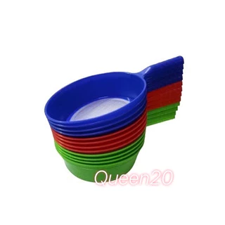 กระชอนร่อนแป้ง มีด้ามจับ พลาสติก กระชอนกรองเศษอาหาร มีหลายสี K437(240)010