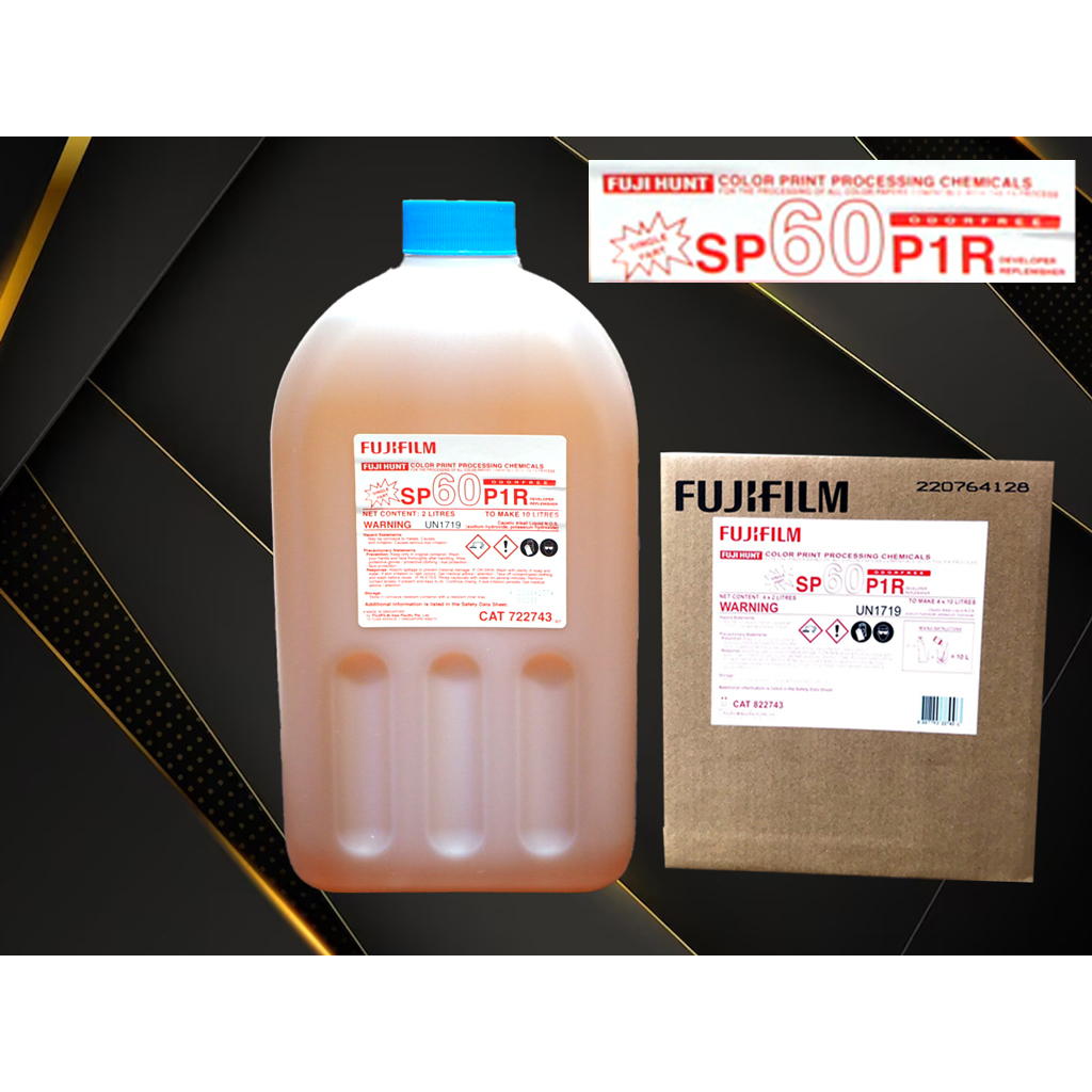 P1 สูตร 60 R (1ขวด)  FUJIFILM  น้ำยาสูตรผสม เครื่องอัดรูประบบน้ำยา Fuji -Frontier - Noritsu-เเบ่งขายแยก สุดคุ้ม