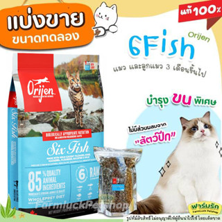 ❗แบ่งขาย❗Orijen อาหารแมวและลูกแมว 🐟สูตรปลา6ชนิด🐟 จากแหล่งน้ำธรรมชาติ เกรด Holistic【A2】