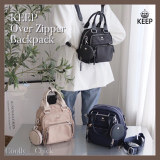 [ 𝐍𝐞𝐰 𝐂𝐨𝐥𝐥𝐞𝐜𝐭𝐢𝐨𝐧 ] กระเป๋าเป้ KEEP BAG รุ่น Over Zip Col2 ของแท้💯🌈พร้อมส่ง🌈