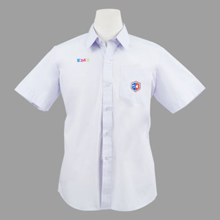 ตราสมอ เสื้อนักเรียนชาย ป.1-6 หลักสูตรEMS โรงเรียนอุดมวิทยา บ้านโป่ง จ.ราชบุรี