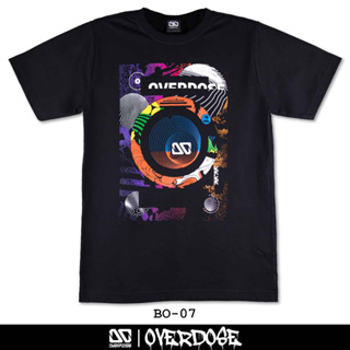 Overdose T-shirt เสื้อยืดคอกลม สีดำ รหัส BO-07(โอเวอโดส)