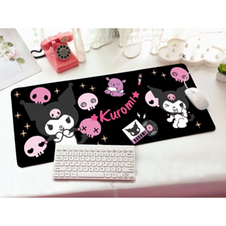 KUROMI B PP KL แผ่นรอง คีย์บอร์ด รองคีย์บอร์ด keyboard ลาย KUROMI KL ขนาด 30 x 70 cm แผ่นหนานุ่ม มียางกันลื่น ด้านใต้798