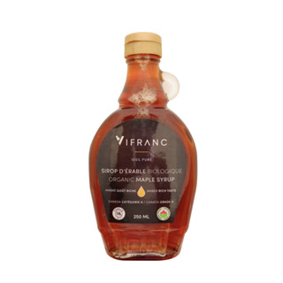 Natural Efe | Organic VIFRANC Maple Syrup 100% Pure Grade A from Canada | เมเปิลไซรัป 250ml