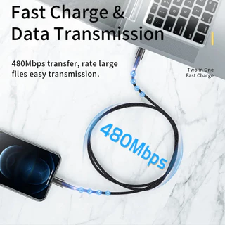 Essager Sunset สายชาร์จ USB-C to LN 27W/3A สายไนลอนถัก ทนทาน ชาร์จเร็ว สําหรับ โทรศัพท์มือถือ แท็บเล็ต