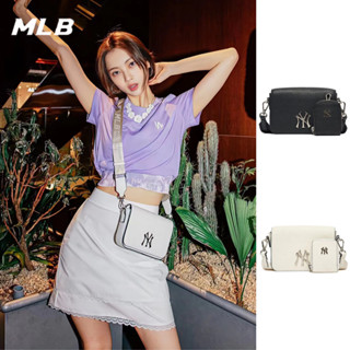 MLB White พร้อมส่ง ของแท้💯% กระเป๋าMLB cross body bag กระเป๋าสะพายข้าง กระเป๋าNY รุ่นใหม่ล่าสุด（สินค้ามาพร้อมกระเป๋าใส่เ