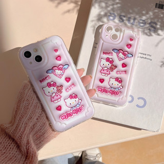 ✨ส่งเชือกเส้นเล็ก✨เคสไอโฟน 14 Pro Max 13 12 11 เคส for iPhone 14พลัส hello kitty KT พกง่ายๆ การป้องกันการตก Case