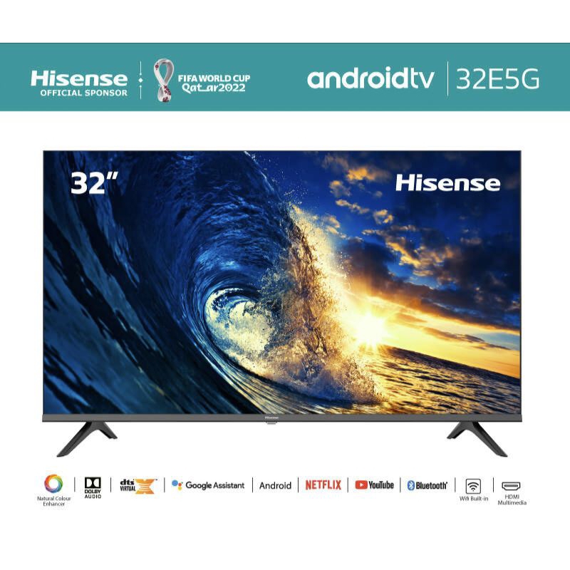 Hisense Android TV 32 นิ้ว รุ่น 32E5G ราคา 2,890 บาท