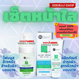 เซ็ตหน้าปัง ชุด B - BR Derm Facial Cleansing Foam Mousse และ Aloe Vera Gel Plus