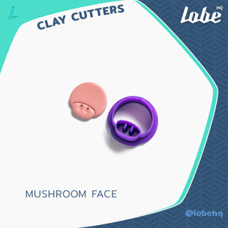 Mushroom Face A Clay Cutter/ Clay Tools/ Clay Earring Cutter/ Plastic Polymer Cutter/แม่พิมพ์กดดินโพลืเมอร์รูปทรงดอกเห็ด