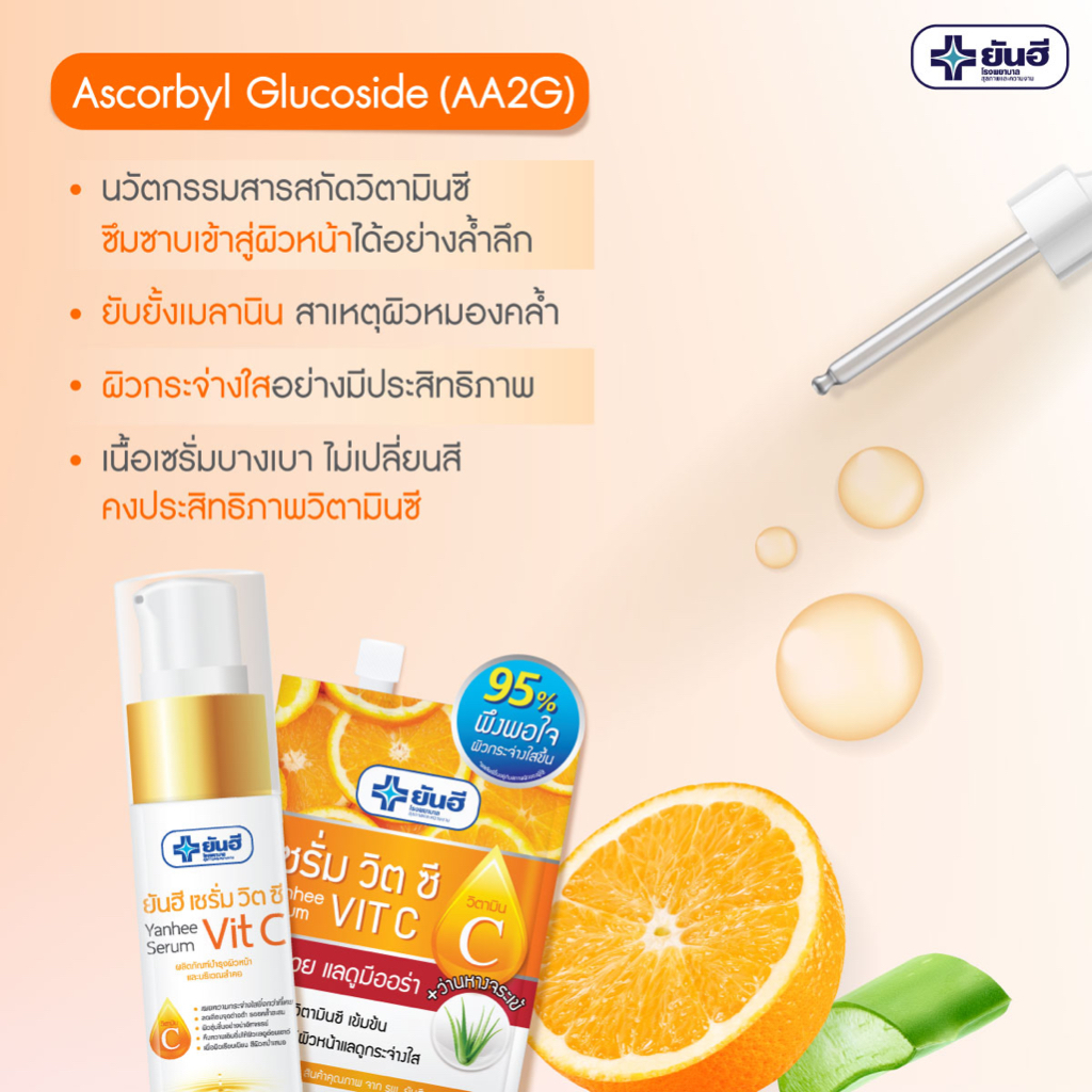 [ซอง] ยันฮี เมล่า ครีม แอคเน่ ครีม วิตซี ลิฟติ้ง เซรั่ม 7 กรัม Yanhee Mela Lifting Cream Serum 7g - รูปที่ 3