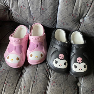 พร้อมส่ง  รองเท้าแตะ หัวโต สไตล์ crocs น้องมายเมโลดี้ My melody คุโรมิ Kuromi ลิขสิทธิ์แท้ Sanrio หัวโตมายเม หัวโตคิตตี้