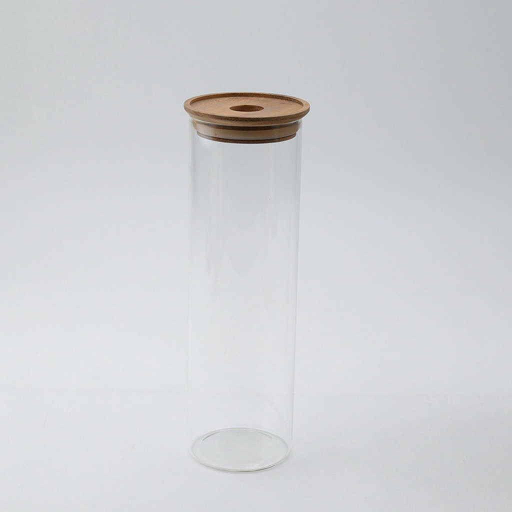 CHABATREE - BOROSILICATE CONTAINER 1600 CC (SKU: ST150) ขวดโหลแก้วฝาไม้ 1600 CC