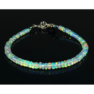 Natural Opal Bracelet| Natural Ethiopian Opal Beaded Bracelet| AAA+ Smooth Opal Bracelet| Welo Fire Opal Bracelet