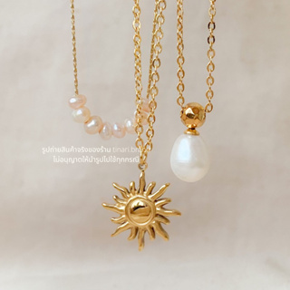 (สั่งจอง) TINY PEARLS NECKLACE TINARI สร้อยคอ สร้อยไข่มุก สร้อยสแตนเลส ชุดว่ายน้ำ ชุดไปทะเล ทะเล บิกินี่