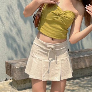 BELLOBOO Mini skirt กระโปรงสั้นทรงy2k กระโปรงผ้าวอร์ม