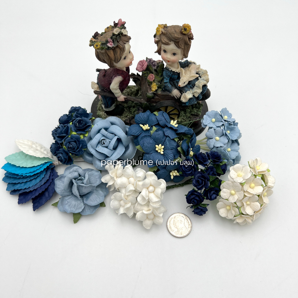 เซ็ท DIY 8 ดีไซน์ รวม 52 ดอก และใบไม้ ดอกไม้กระดาษสา งานประดิษฐ์ งานแต่ง หมั้น เจ้าสาว Paper Flowers - รูปที่ 4