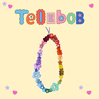 Telebob ✨🧸🌷สายคล้อง,ที่ห้อยมือถือ พร้อมส่ง ลายดอกไม้น่ารัก หลากสี สไตล์เกาหลี ถูกที่สุด Casetify,skinnydip