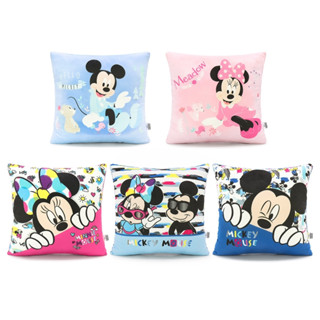 Disney ลิขสิทธิ์แท้ หมอนอิง Mickey Minnie : Colour May &amp; Cozy