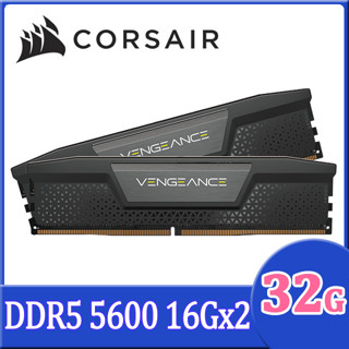 32GB (16GBx2) DDR5 5600MHz RAM (แรมพีซี) CORSAIR VENGEANCE DDR5 (BLACK) (CMK32GX5M2B5600C36)