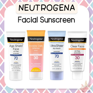 *พร้อมส่ง/ของแท้‼️* Neutrogena Age Shield/ Invisible Daily/ Clear Face/ Ultra Sheer Facial Sunscreen ครีมกันแดด