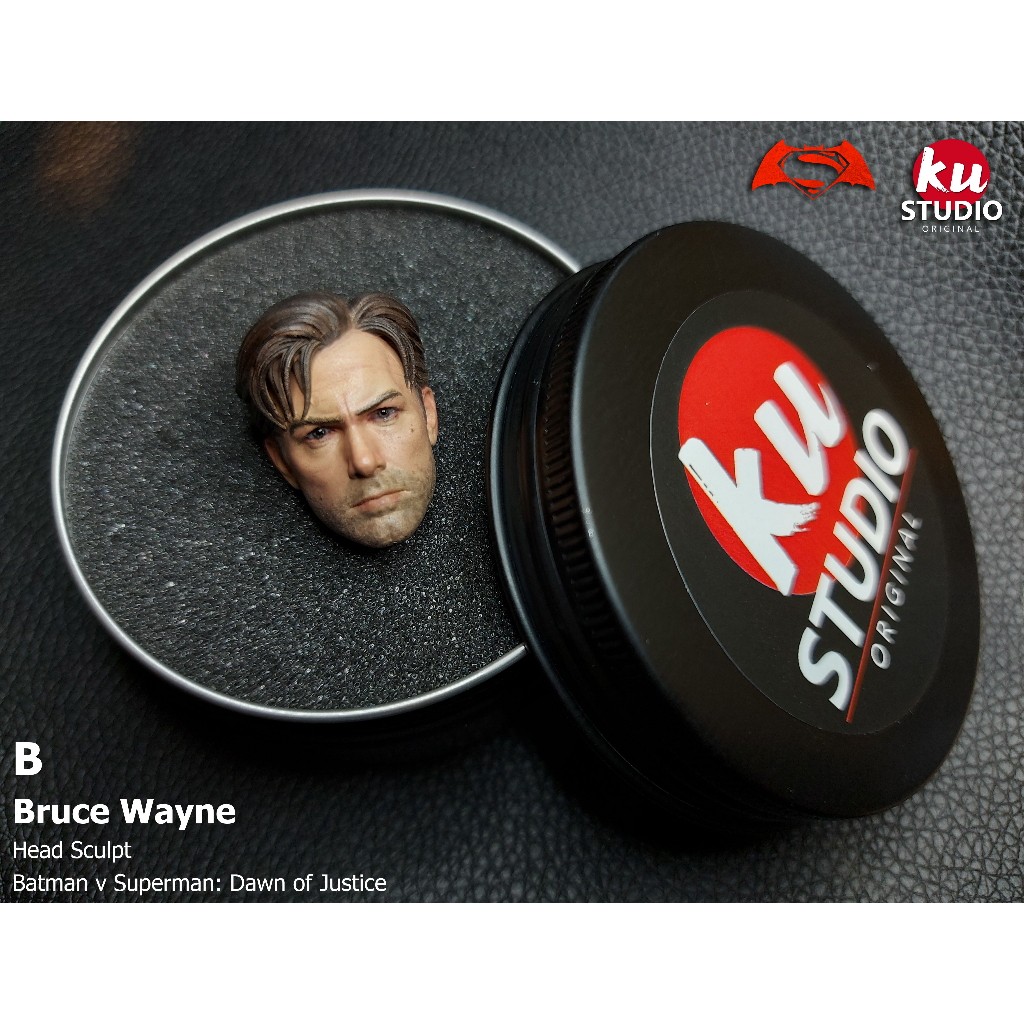 หัวเพ้นท์ Batmen Bruce Ben Head Sculpt