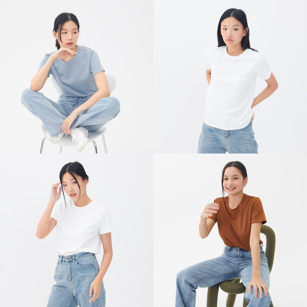 picht Box cut tee เสื้อยืดแขนสั้น ทรงตรง (Ribbed collection)