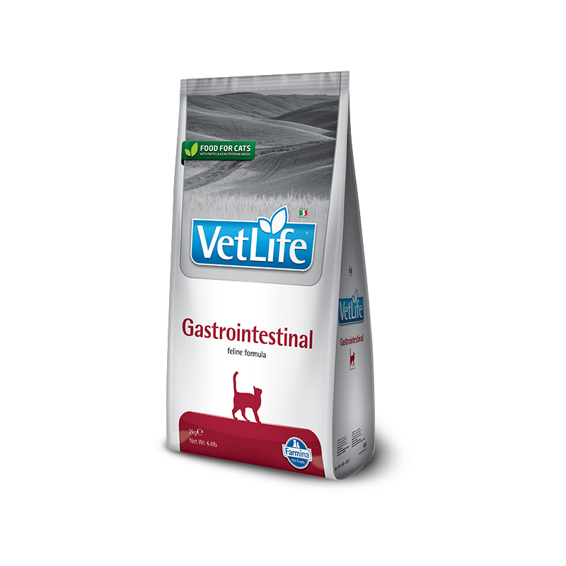 08/2025 Vet Life Gastrointestinal For Cat สำหรับแมว ประกอบการรักษาโรคความผิดปกติในระบบทางเดินอาหาร 2 kg