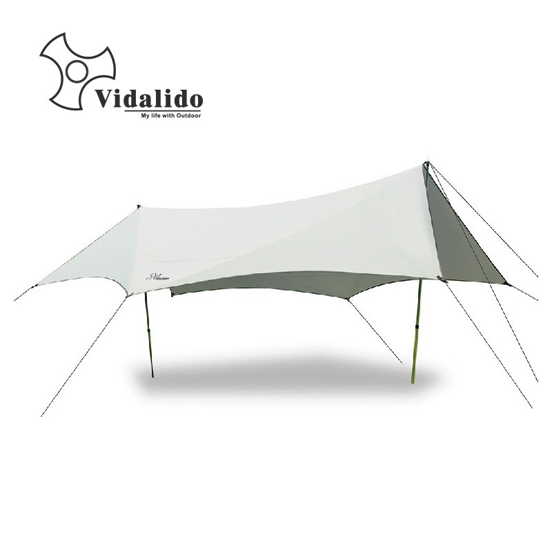 Vidalido ทาร์ป 8 เหลื่ยม ขนาดใหญ่ทรง Batwing/Flywing ขนาด 5.5x5.4 เมตร