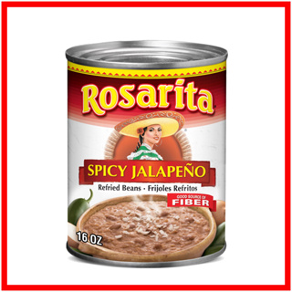 Rosarita Spicy Jalapeno Refried Beans 454g ถั่วกระป๋อง สไตล์แม็กซิกัน เผ็ด