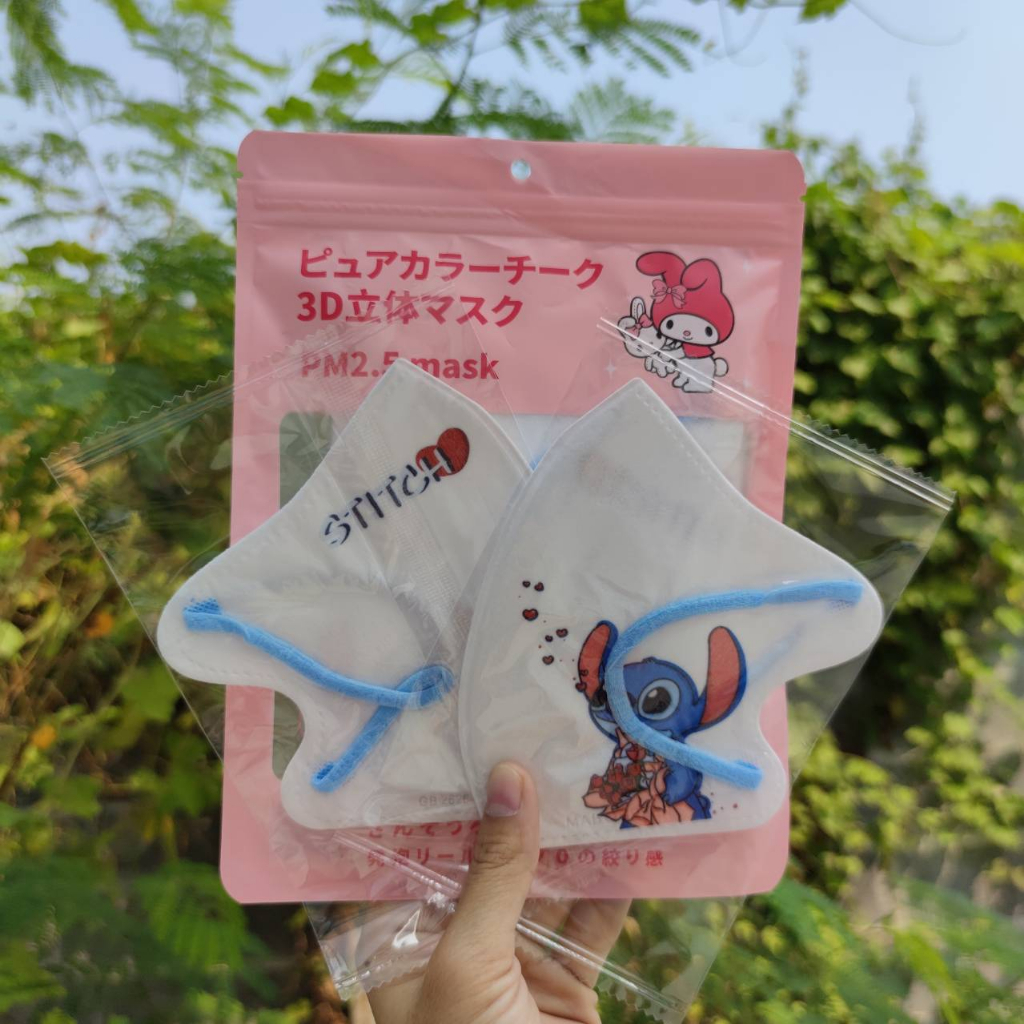 3D Maskแมสสำหรับผู้ใหญ่ งานหนา3ชั้น แมสหูใหญ่ ใส่แล้วไม่เจ็บหนู ไม่รั้งหู ทรงญี่ปุ่น 1แพ็ค10ชิ้น