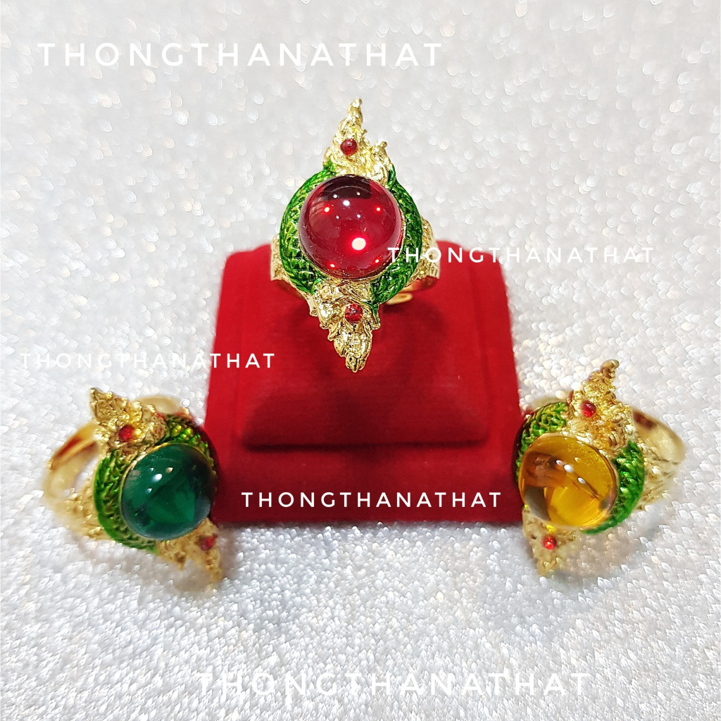 แหวนพญานาคมณีนาคา **ปรับไซต์ได้** เรียกทรัพย์ ดูดทรัพย์ แหวนปรับขนาดได้