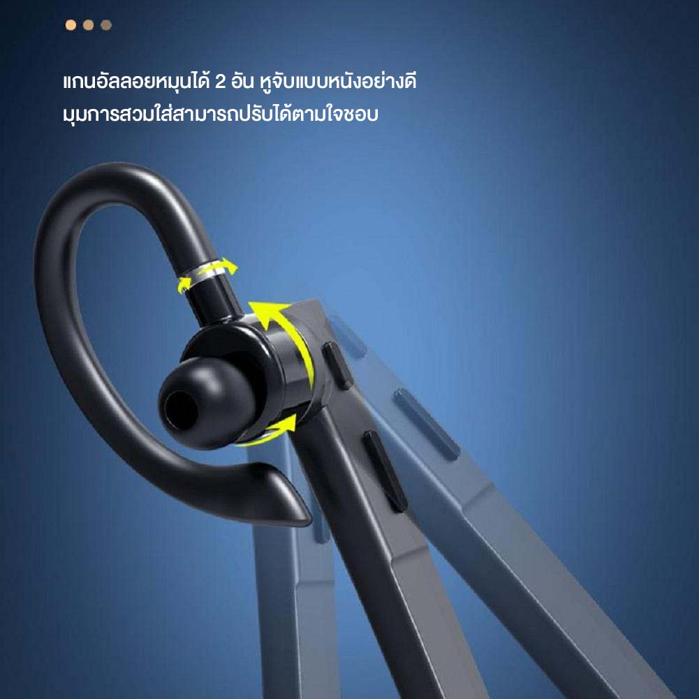 บลูทูธไร้สายสแตนด์บายนานพิเศษ 5.3 หูฟังสำหรับธุรกิจไฮไฟสเตอริโอไร้สายหูฟังกีฬาหูฟังขนาดเล็กพร้อมไมโครโฟนเดี่ยว - รูปที่ 4