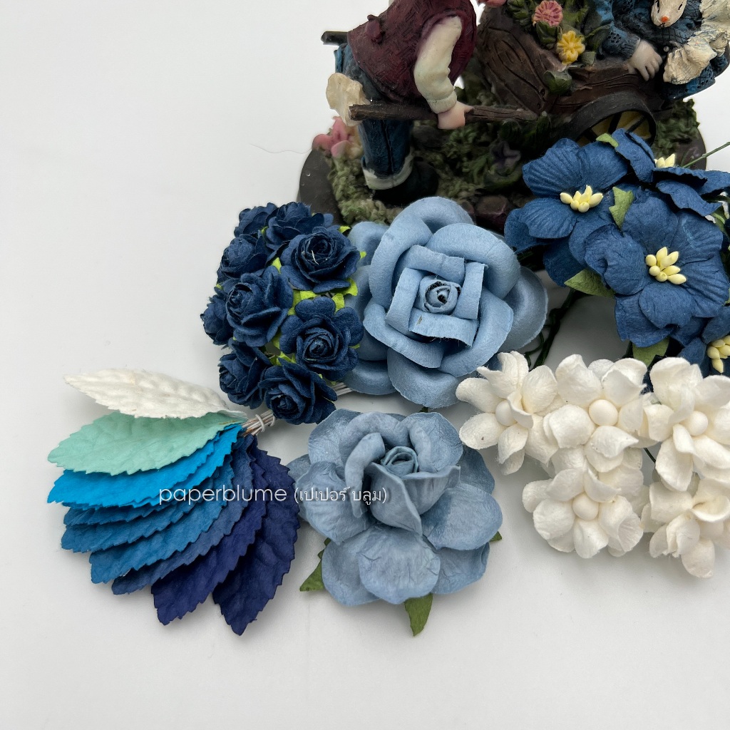 เซ็ท DIY 8 ดีไซน์ รวม 52 ดอก และใบไม้ ดอกไม้กระดาษสา งานประดิษฐ์ งานแต่ง หมั้น เจ้าสาว Paper Flowers - รูปที่ 5