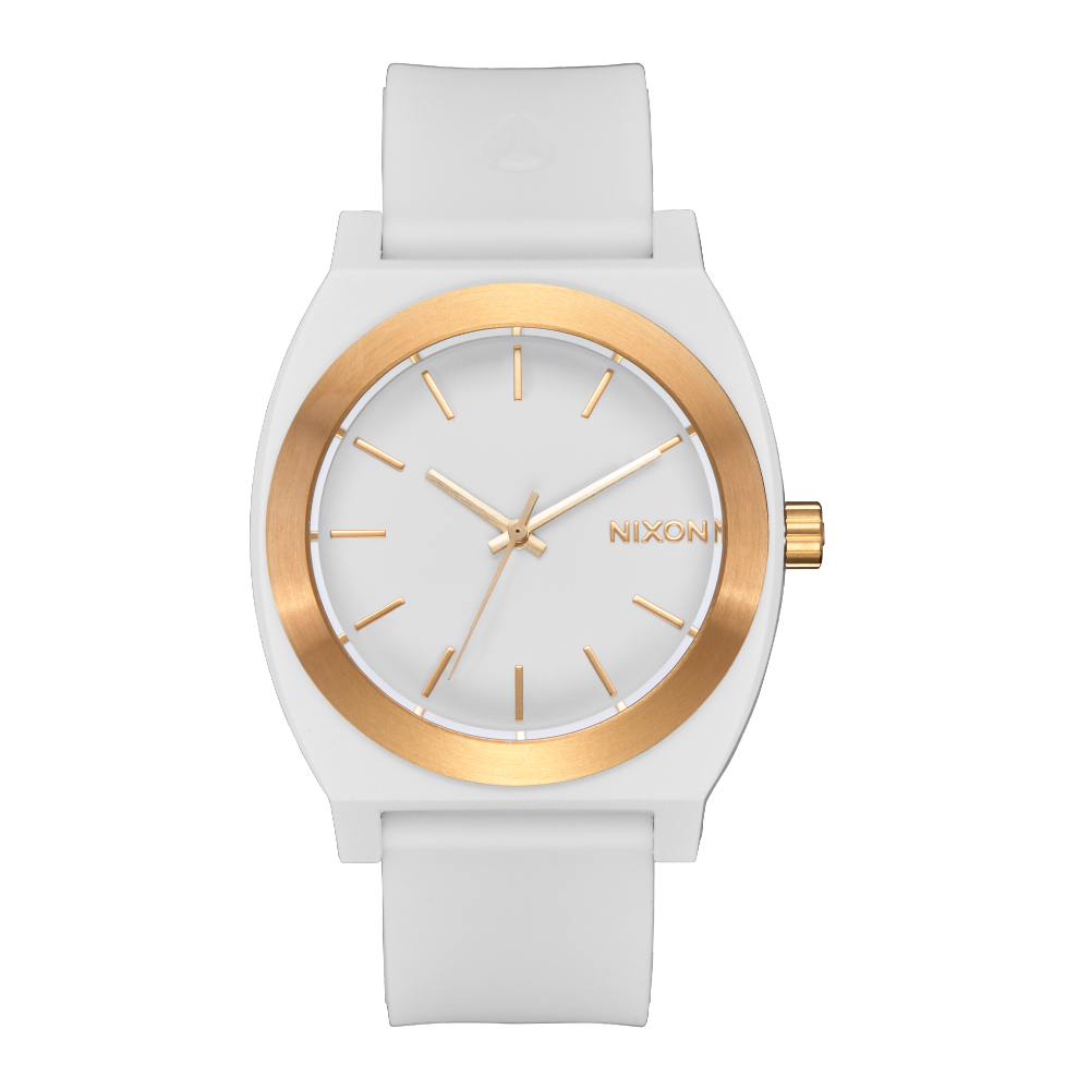 Nixon Time Teller OPP รุ่น NXA13615169-00 นาฬิกาข้อมือผู้ชายและหญิง สีขาว/ทอง หน้าปัด 37 มม.