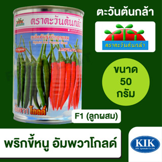 พริกขี้หนู อัมพวาโกลด์ F1 ลูกผสม ตะวันต้นกล้า บรรจุ 50 กรัม ราคา 820 บาท