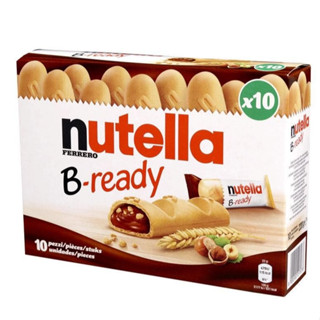 (B 10) Nutella B-ready 10 นูเทลล่าเวเฟอร์สอดใส้ช็อคโกแลต กล่อง10ชิ้น